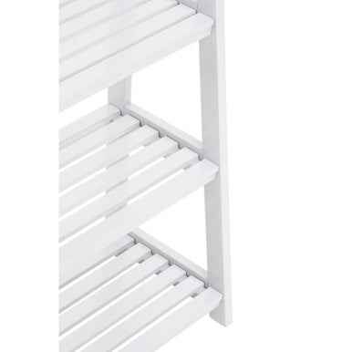 Chester Wood Four Tier White Shelf Unit