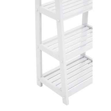 Chester Wood Four Tier White Shelf Unit