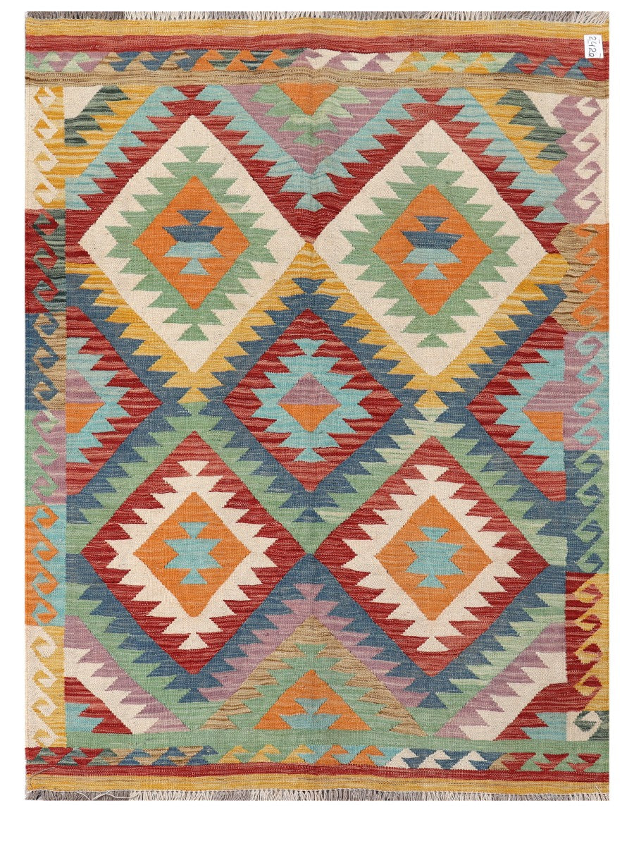 Maimana Afghanistan Kilim Rug - 197 x146 cm