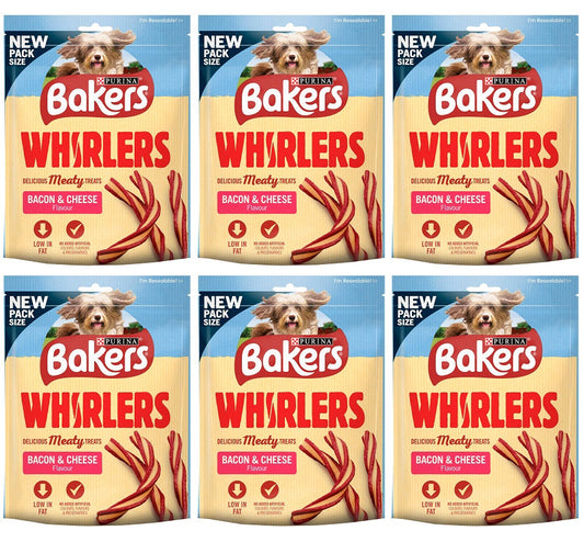 6 x Bakers Whirlers Bacon&Cheese 130G