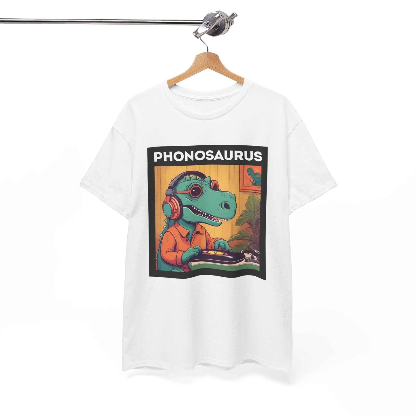 'Phonosaurus' Men's Vinyl T-Shirt