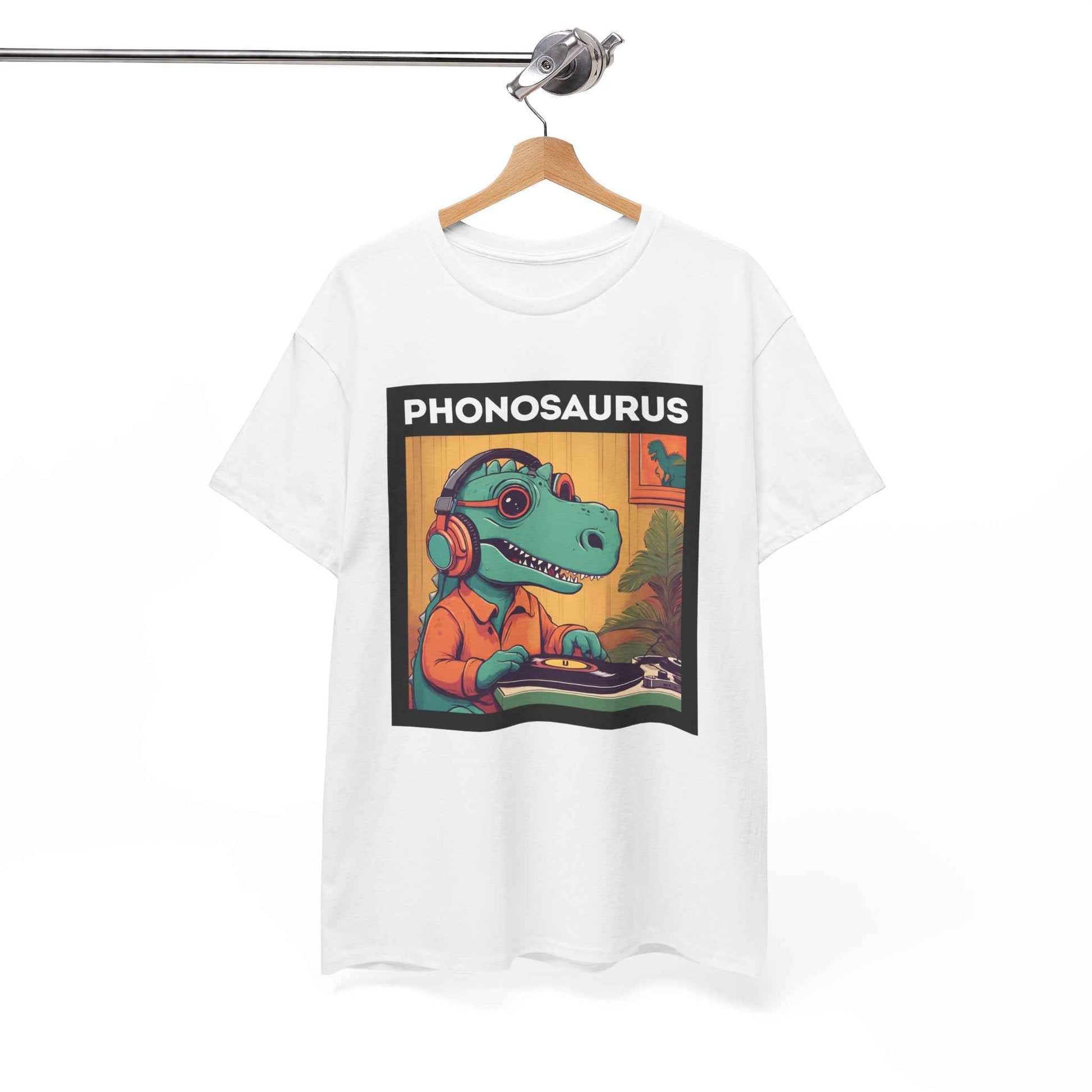 'Phonosaurus' Men's Vinyl T-Shirt