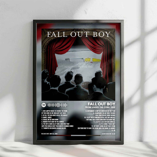 Fall Out Boy "From Under the Cork Tree" Album Cover Poster - with Complete Tracklist
