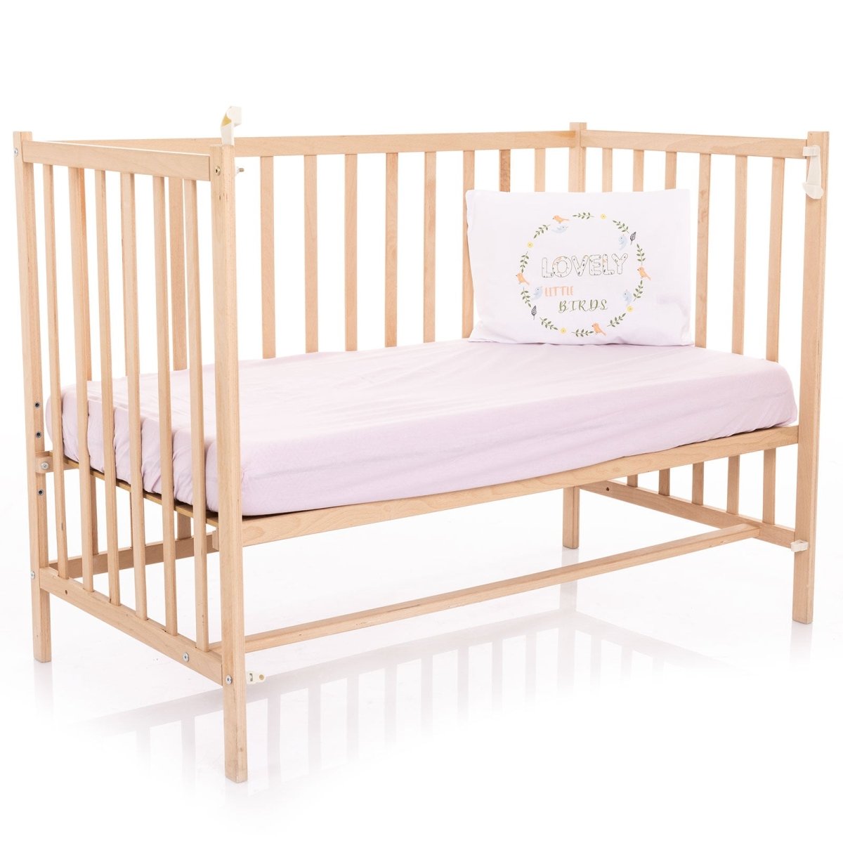 Little Dreams Little Bird Print Cot Sheet Set (70 x 120 cm)