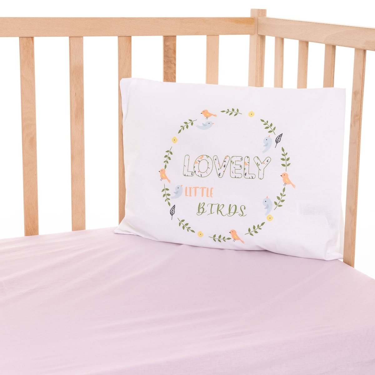 Little Dreams Little Bird Print Cot Sheet Set (70 x 120 cm)