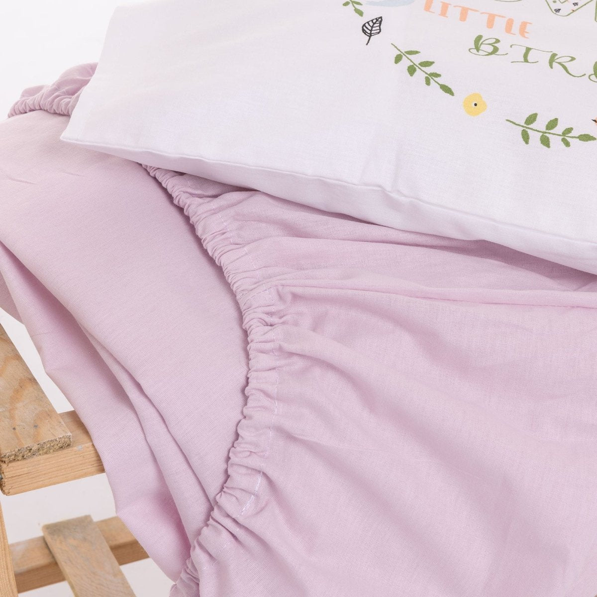 Little Dreams Little Bird Print Cot Sheet Set (70 x 120 cm)