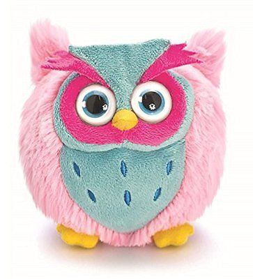 10 cm médaillon rond en peluche en peluche Chouette Volume Big Eyes Comprend Sac