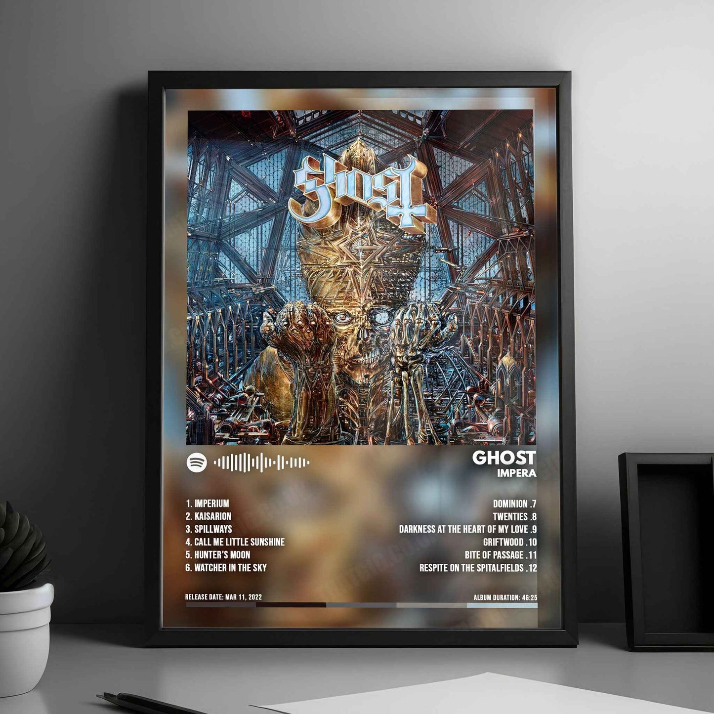 Ghost "Impera  " Album Cover Poster - with Complete Tracklist