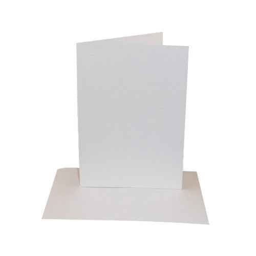 25 Pack - C5 / A5 White Card Blanks & Envelopes - 300gsm