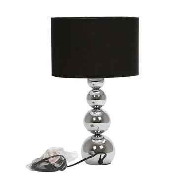 Cameo Touch Black Fabric Shade Table Lamp