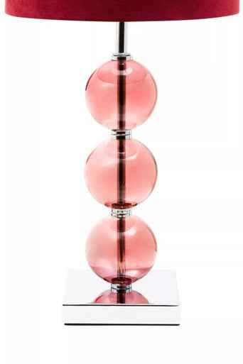 Mistro Burgundy Suede Effect Shade Table Lamp