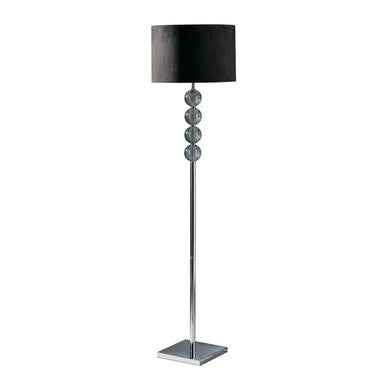 Mistro Black Suede Effect Shade Floor Lamp