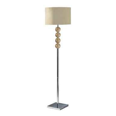 Mistro Cream Suede Effect Shade Floor Lamp.