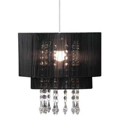 Riband Black Voile Pendant Shade