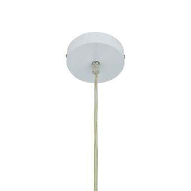 Jasper White Finish Pendant Light With Chrome Detail