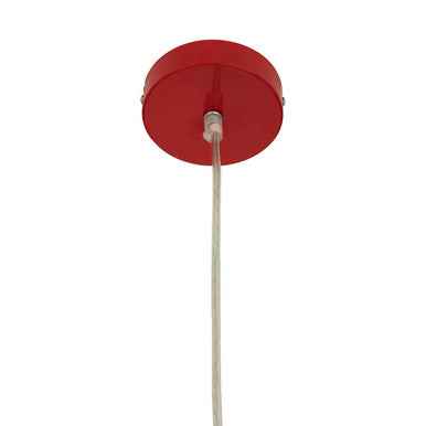 Jasper Red Finish Pendant Light With Chrome Detail