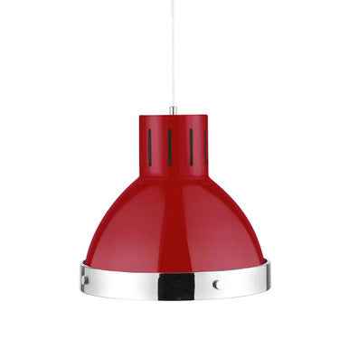 Jasper Red and Chrome Pendant Light