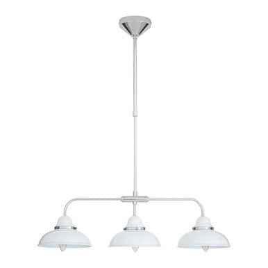 Jasper White And Chrome 3 Light Pendant Light