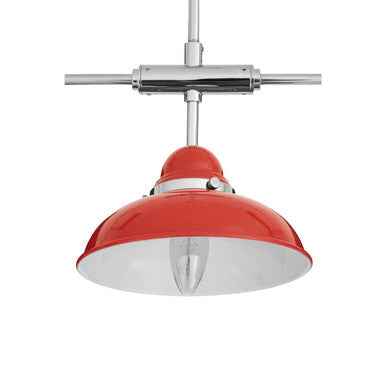 Jasper Red And Chrome 3 Light Pendant Light