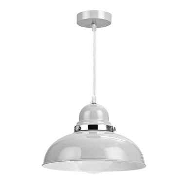 Vermont Flint Grey Bowl Shaped Pendant Light