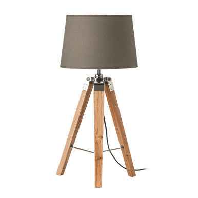 Hadson Tripod Table Lamp with Light Wood Base
