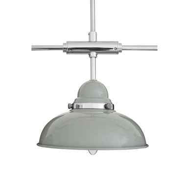 Jasper 3 Shades Light Grey And Chrome Pendant Light