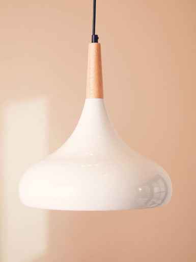 Stockholm White Curved Pendant Light