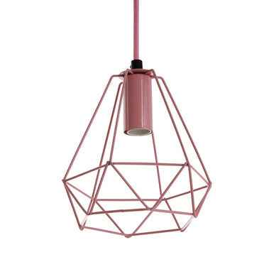 Beli Pink Metal Wire Pendant Light