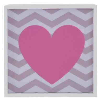 Pink Heart LED Light Box