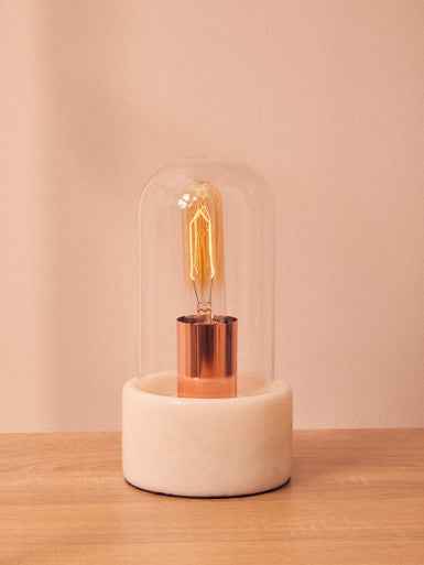 Lamonte Bell Lamp with White Marble Base