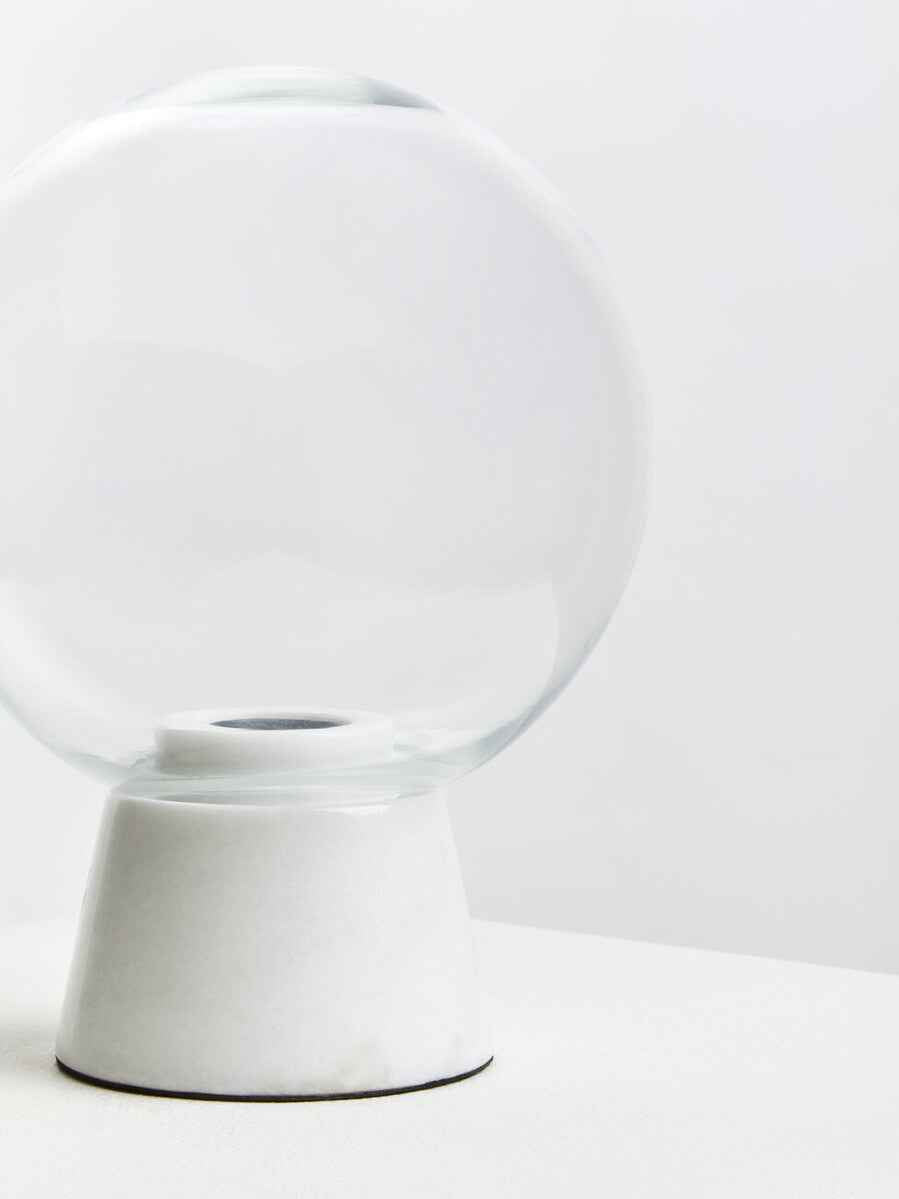 Lamonte Globe Lamp with White Marble Base