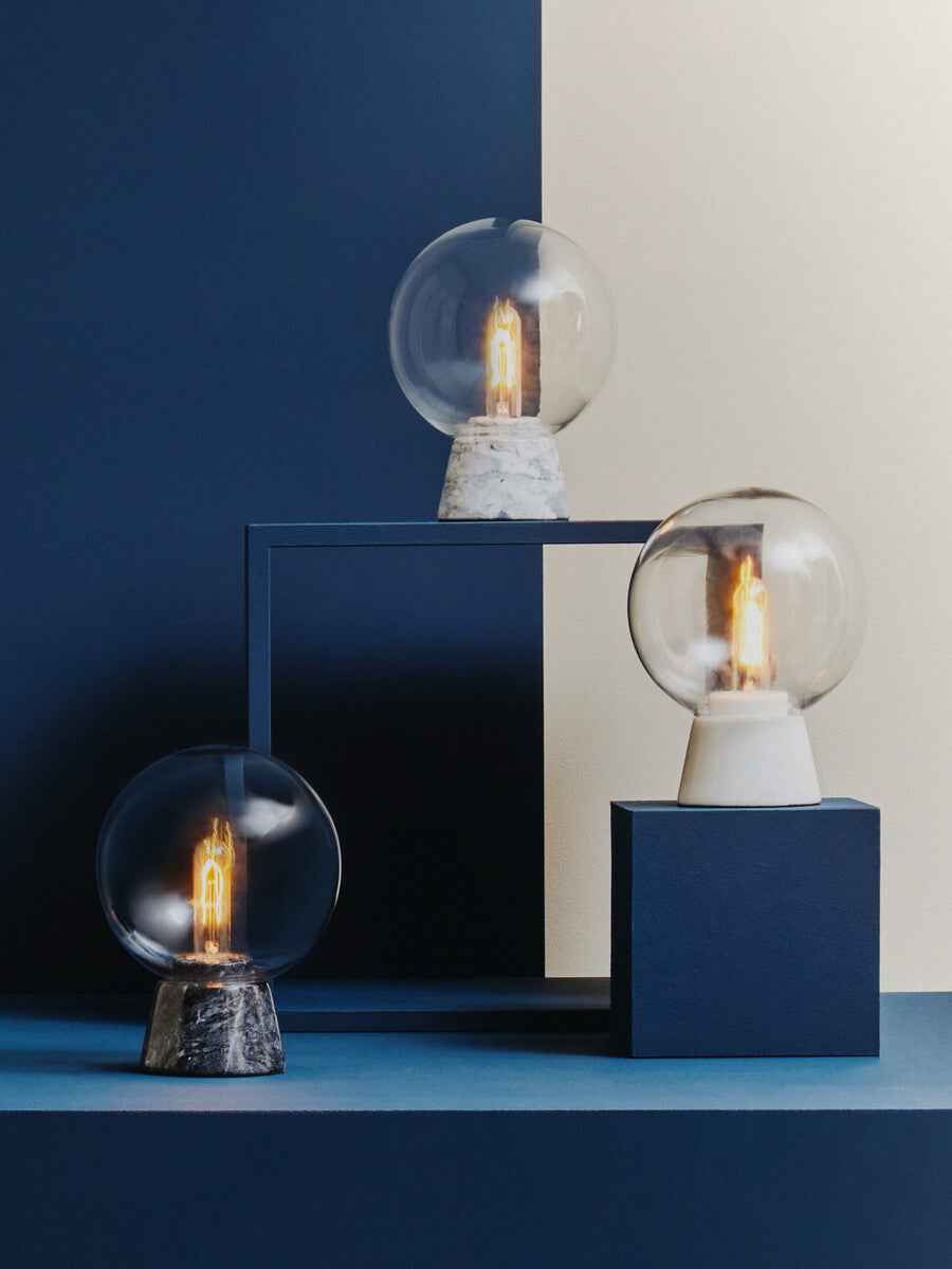 Lamonte Globe Lamp with White Marble Base