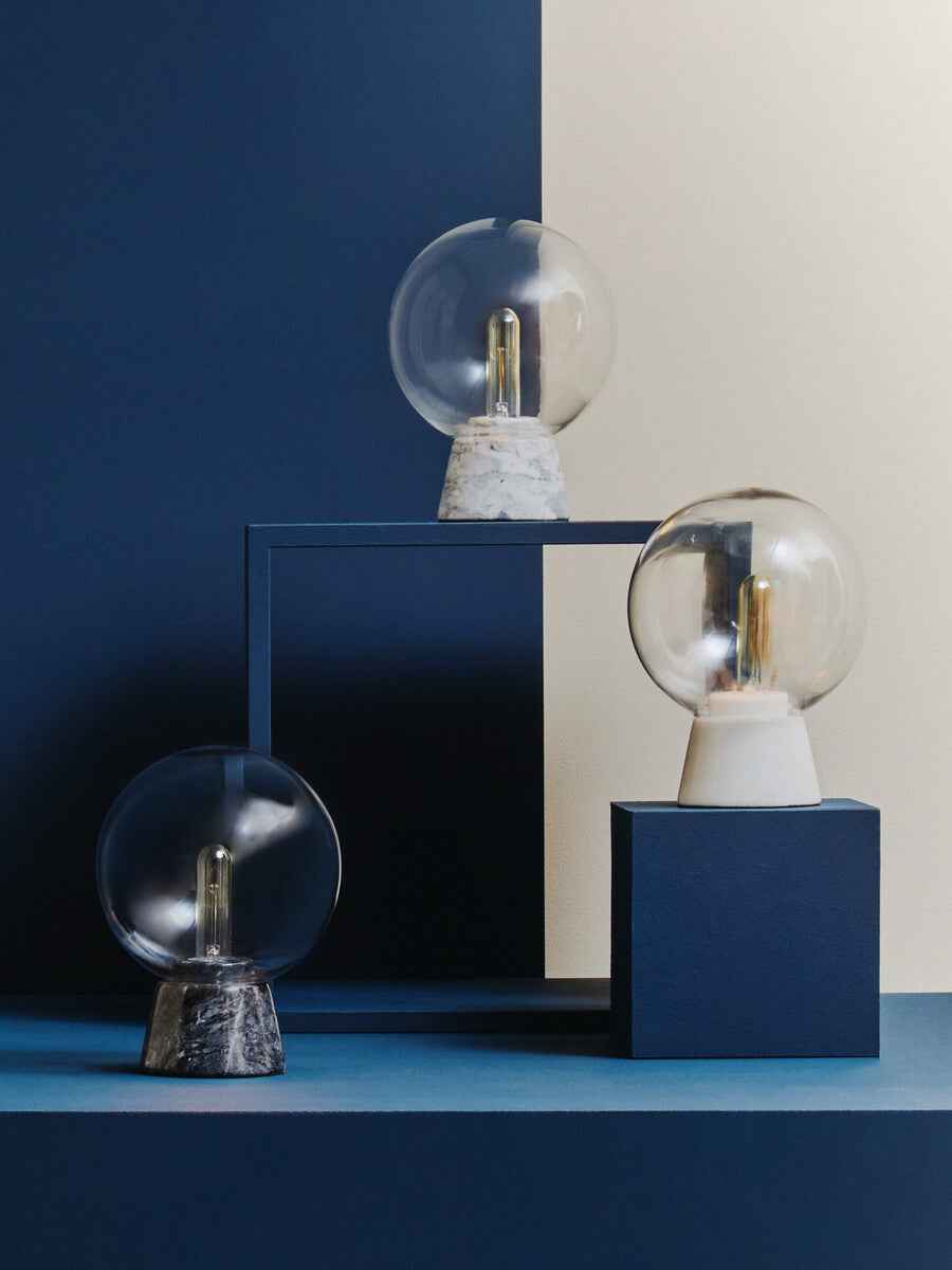 Lamonte Globe Lamp with White Marble Base