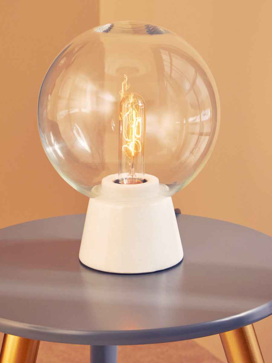 Lamonte Globe Lamp with White Marble Base
