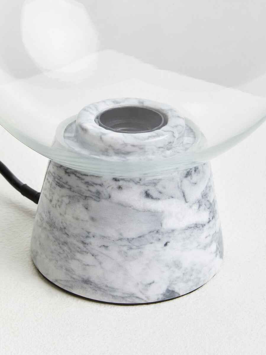 Lamonte Globe Lamp with Grey Marble Base