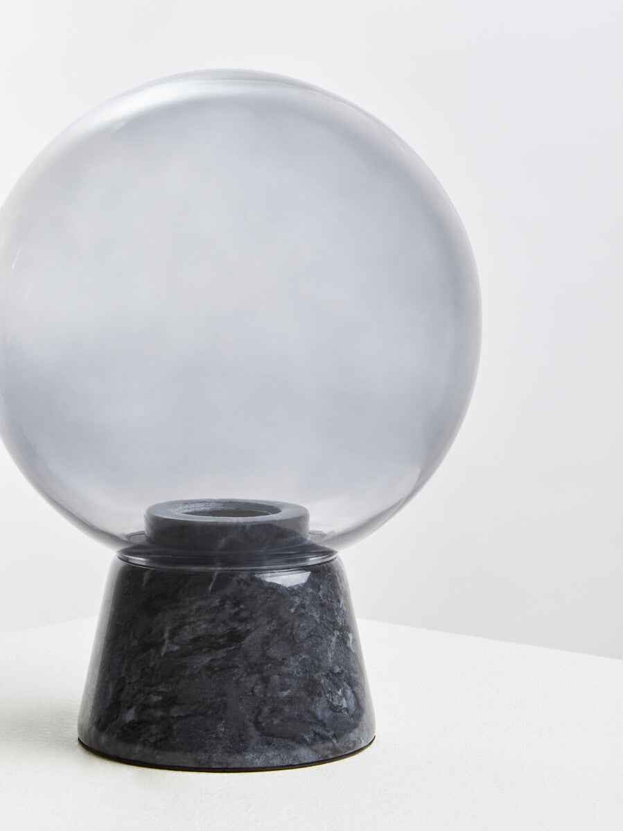 Lamonte Globe Lamp with Black Marble Base