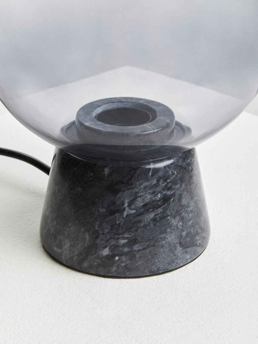Lamonte Globe Lamp with Black Marble Base