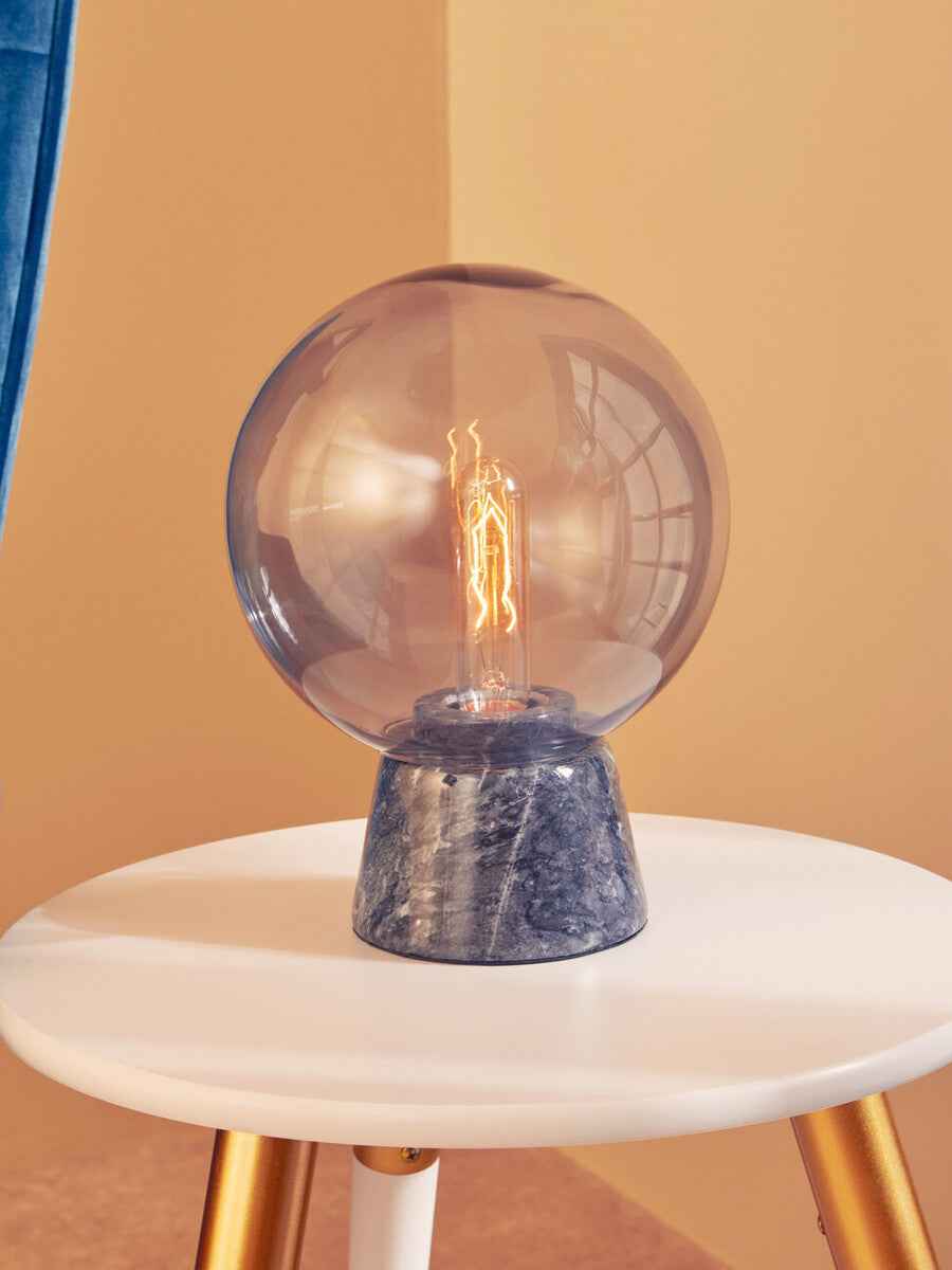 Lamonte Globe Lamp with Black Marble Base