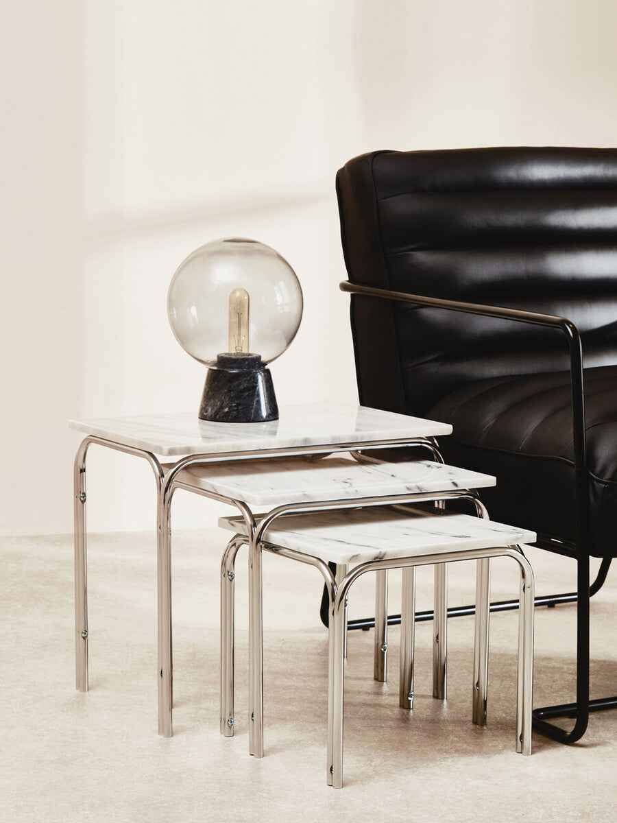 Lamonte Globe Lamp with Black Marble Base