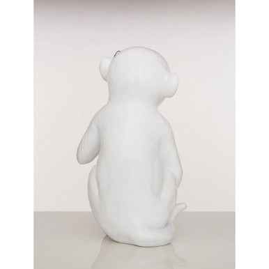Boho White Finish Monkey Lamp