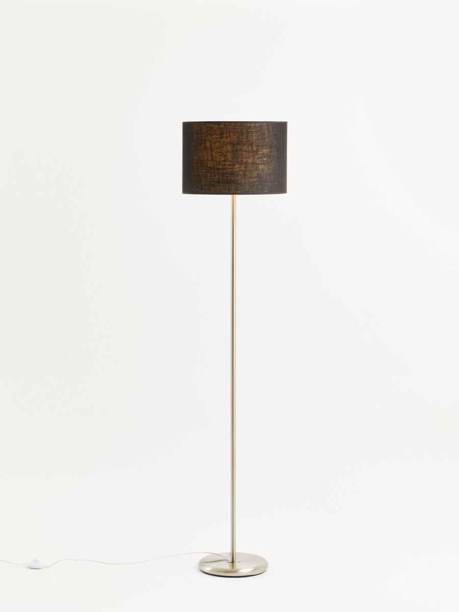 Forma Black Waffle Effect Shade Floor Lamp