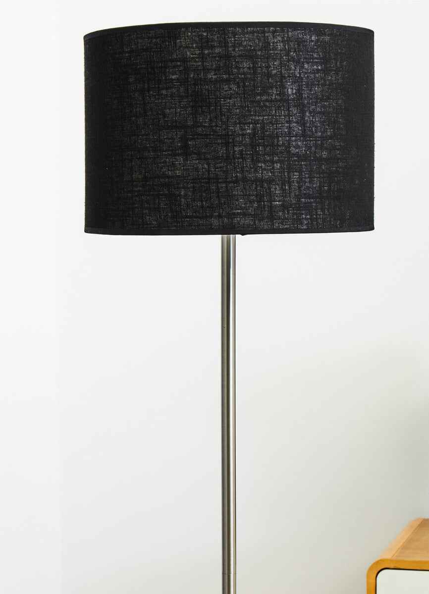 Forma Black Waffle Effect Shade Floor Lamp