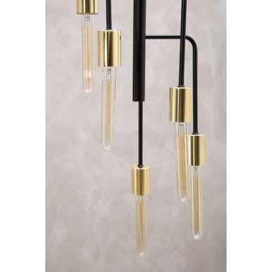Lagona 5 Bulb Gold And Black Pendant Light