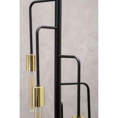 Lagona 5 Bulb Gold And Black Pendant Light