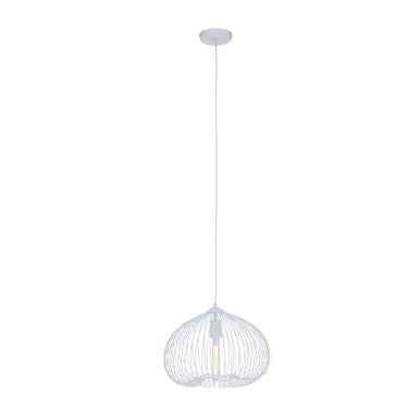 Lavis 1 Bulb White Finish Pendant Light