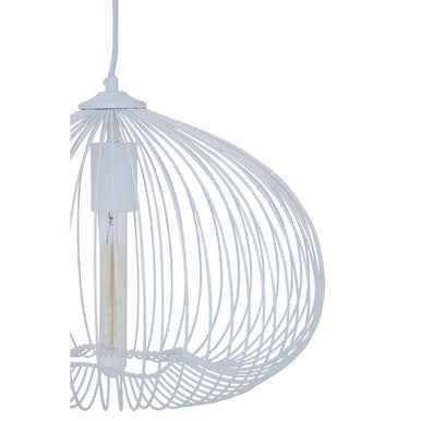 Lavis 1 Bulb White Finish Pendant Light