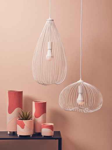 Lavis Teardrop White Pendant Light