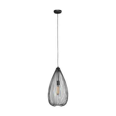 Lavis Teardrop Black Finish Pendant Light