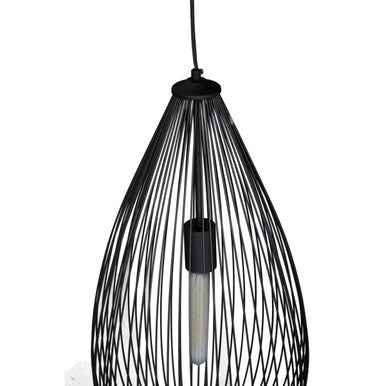 Lavis Teardrop Black Finish Pendant Light