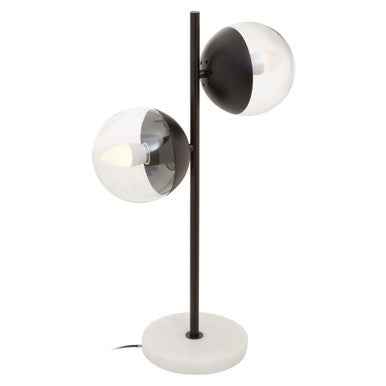 Revive Black Finish Metal 2 Light Table Lamp